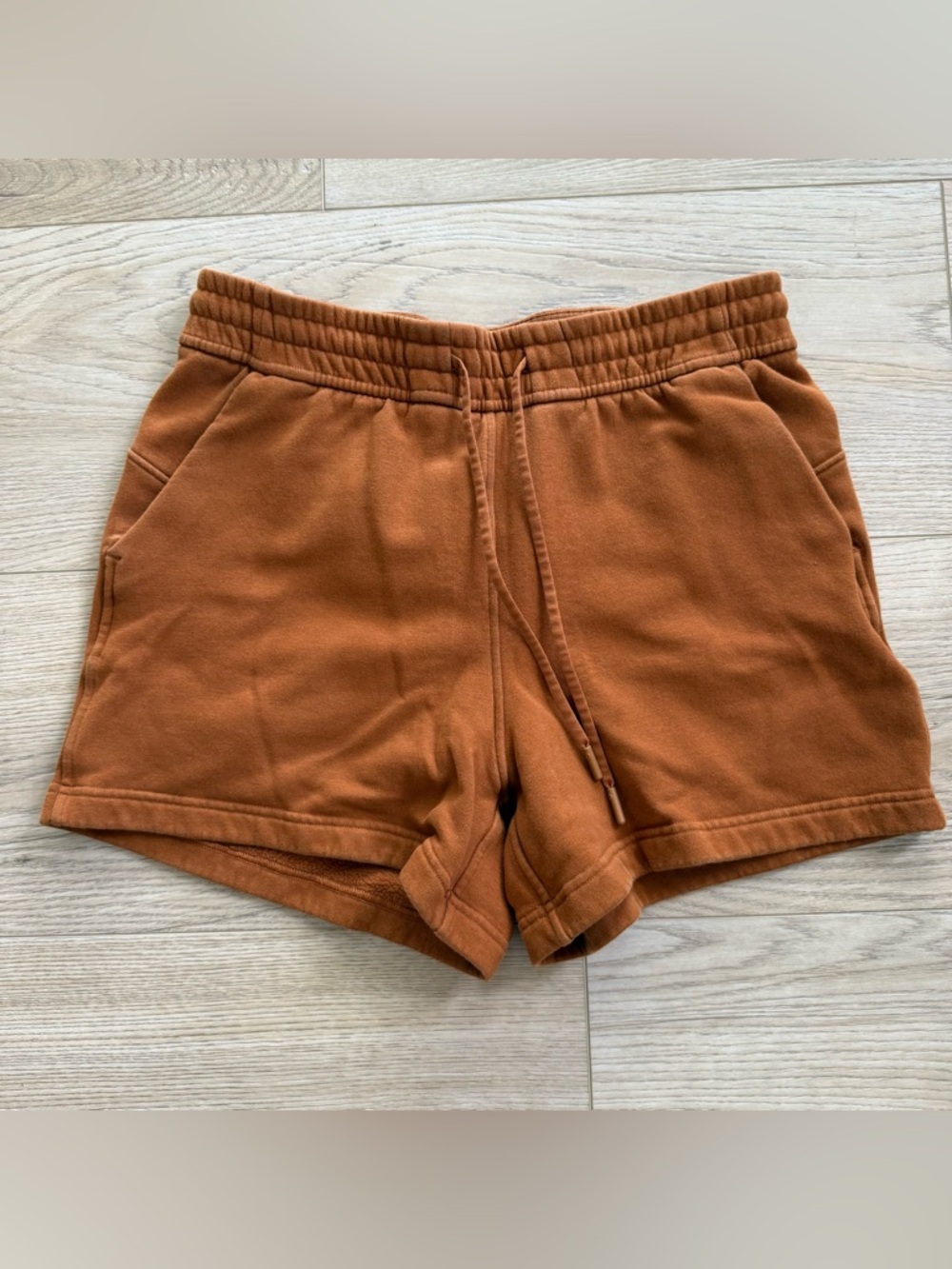 Lululemon Rust Orange Drawstring Athletic Shorts